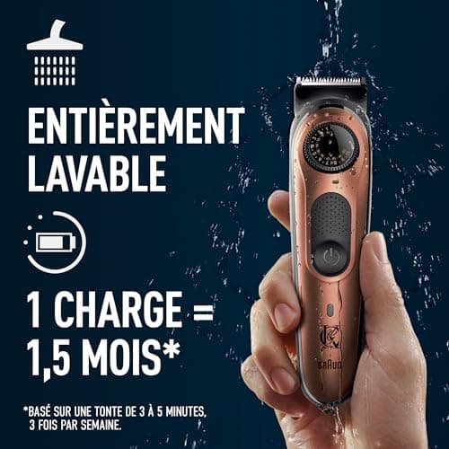 Gillette King C Pro Electric Beard Trimmer for Men with Sharp and Wear-resistant Metal Blades, Men's Beard Set with Precision Head and 2 Washable Combs, 40 Lengths - Image 7