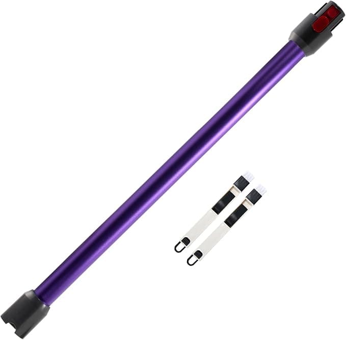Telescopic Tube for Dyson, Hard Extension Tube Compatible with Dyson V7 V8 V10 V11 V15, Quick Connect Suction Tube for Dyson Vacuum Cleaner with Two 2 in 1 Brushes, Purple - Image 1