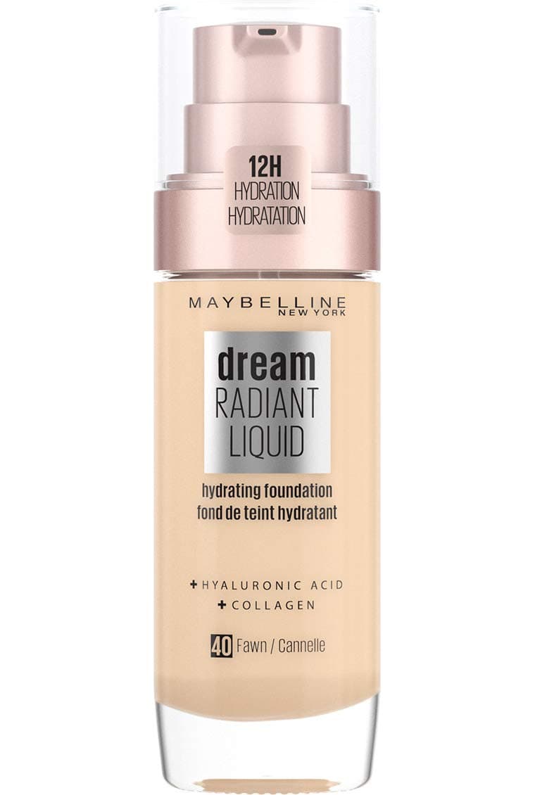 Maybelline Foundation Hydrating Liquid Dream Radiant Foundation with Hyaluronic Acid and Collagen - Light and Medium Coverage Up to 12 Hours of Hydration, 40 Fawn - Image 1