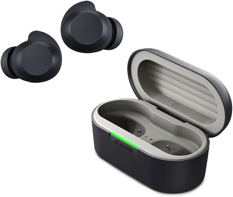 LG, xboom Buds, Wireless Bluetooth Headphones, Bluetooth Headphones, Noise Cancelling, Wireless Headphones, Sports Bluetooth Headphones, In-Ear Earphones, Black