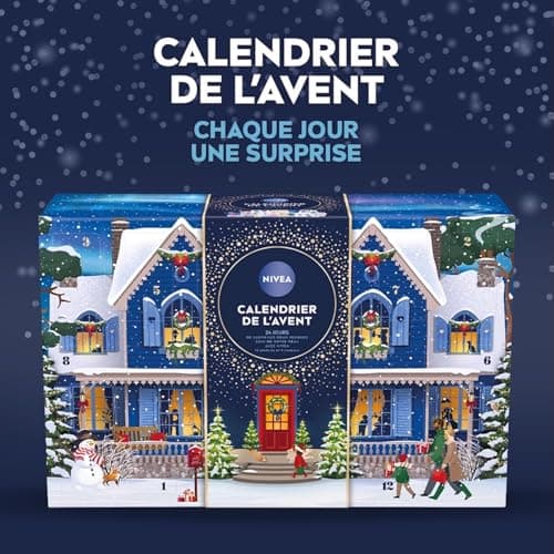NIVEA - Calendrier de l'Avent Femme Édition 2025 - Coffret Cadeau Beauté - Soins Visage, Corps & Lèvres + Accessoires - 24 Fenêtres Surprises - 1pce - Image 3