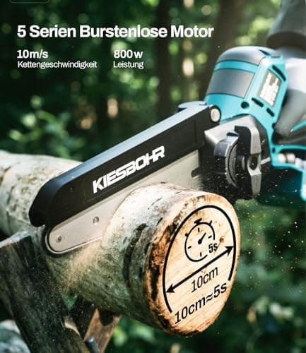 15 cm Mini Battery Chainsaw CSE002, Compatible with Makita 18V Batteries, Brushless Electric Chainsaw, Automatic Chain Lubrication (No Battery) - Image 5