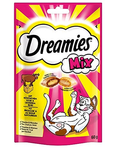 Dreamies Cat Treat Mix with Beef and Cheese - Crispy on the outside and creamy inside - 60g - Image 3