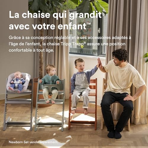 Stokke Tripp Trapp High Chair (Terracotta) with Stokke Tray (White) - Includes Chair + Baby Set 2 for 6-36 Months - Adjustable, Ergonomic and Easy to Clean - Image 3
