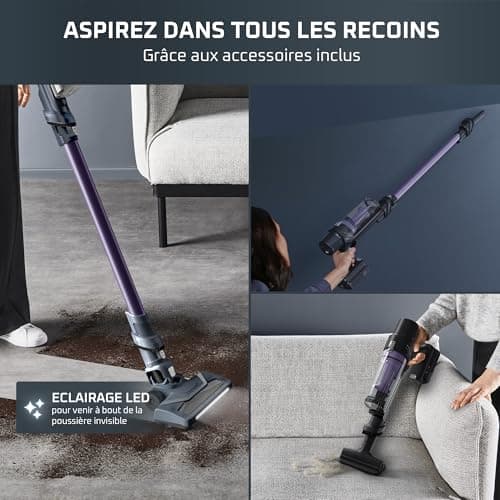 Rowenta X-Pert 7.60 Aspirateur Balai sans fil, Ultra Léger, Puissant 140W, Polyvalent, Autonomie 45min, Efficace tous Types de Sols, RH6A31WO, Violet - Image 8
