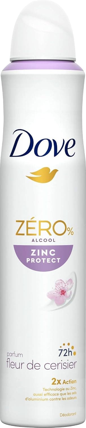 DOVE - Zinc Protect Women's Deodorant - Spray - 0% Alcohol - Cherry Blossom Fragrance - 72h of Odour Protection - 200ml - Image 1