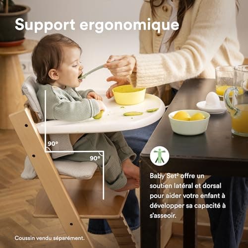 Stokke Tripp Trapp High Chair (Terracotta) with Stokke Tray (White) - Includes Chair + Baby Set 2 for 6-36 Months - Adjustable, Ergonomic and Easy to Clean - Image 4