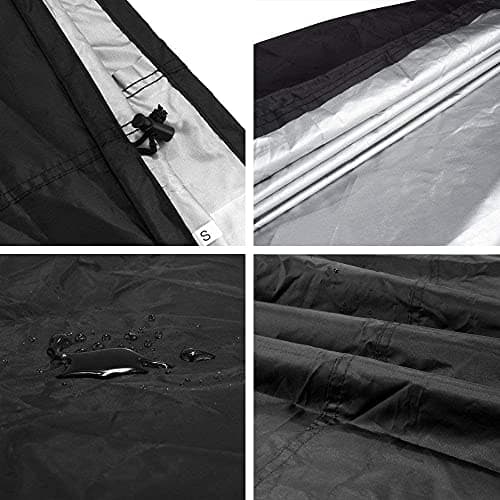 Rectangular Outdoor Barbecue Cover 145 x 61 x 117 cm, 210D Waterproof Anti-UV Waterproof Grill Cover for Weber, Holland, Jennair Campingaz etc - Image 4