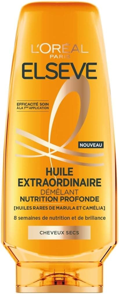 L'Oréal Paris - Deep Nutrition Conditioner - 8 Weeks of Nutrition & Shine - For Dry Hair - Enriched with Rare Marula & Camellia Oils - Elseve Extraordinary Oil - 250ml - Image 1