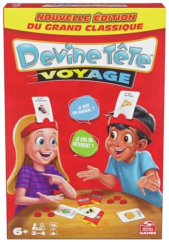 Devine Tête Voyage - Jeu de Société Famille - Bandeaux et Devinettes - Devinez L’Illustration De La Carte Qui Est sur Votre Tête - Jeu De Cartes - Version Française - Jouet Enfant 6 Ans et + - Image 4