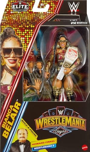 WWE Mattel Elite Collection Premium Action Figure and Accessories Live Event Bianca Belair Wrestlemania with Howard Finkel Build-A-Figure Parts - Image 3