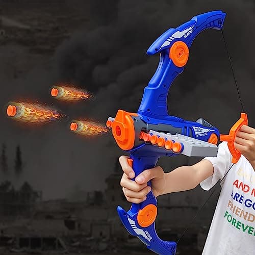 Arrows and Bow Set for Kids Compatible with Nerf Gun Balls 12 Darts Clip Shot Foam Ball Archery Toy with 36 Foam Darts for Boys Girls - Image 7