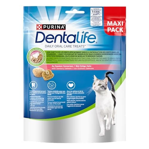 DENTALIFE |Daily Oral Care | Treats | for Adult Cats | Helps Clean Teeth Effectively | Salmon | Sachet | 140g - Image 4