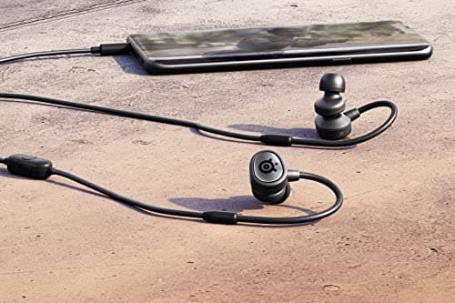 SteelSeries Tusq In-Ear Headphones for Mobile Gaming, Dual Microphone with Detachable Rod Microphone, Ergonomic Suspension Earbuds for Mobile - Image 3