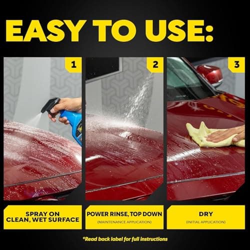 Meguiar's G190526EU Spray cire traitement hydrophobe - Hybride Céramique - Traitement Céramique Hydrophobe - Protection Avancée Carrosserie - Effet Perlant - Nettoyage Voiture - Image 8