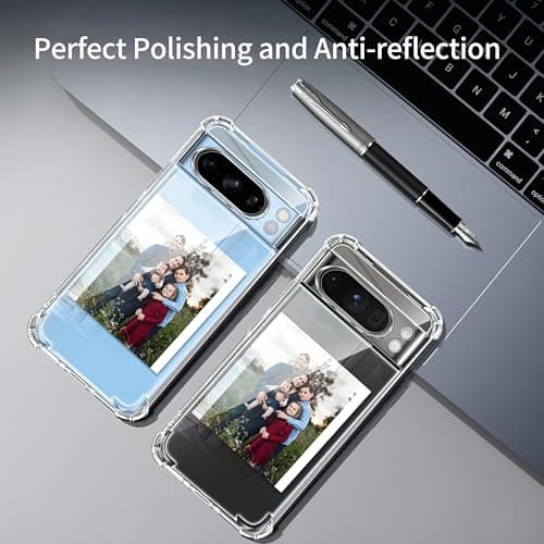 3 in 1 Tempered Glass and Case for Google Pixel 8 Pro, [Built-in Air Cushion] Anti-Yellowing Soft TPU Bumper Case Cover Protection for Pixel 8 Pro, Transparent - Image 5