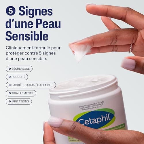 Cetaphil crème hydratante corps, 450g, Visage et corps, peaux sensibles sèches à très sèches, Niacinamide, Panthénol et de la glycérine, sans parfum - Image 6