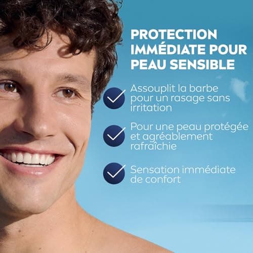 NIVEA MEN - Men's Shaving Foam - Protects Against 5 Signs of Irritation - Maxi Size - Alcohol-free Chamomile & Witch Hazel Formula - Sensitive Skin - Dermatologically Tested - 250 ml - Image 6