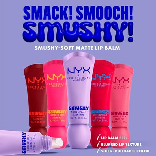 NYX Professional Makeup - Matte Tinted Lip Balm - Formula Enriched with Mochi Rice Powder and Nourishing Ceramides - Scented Shades - Smushy Lip Balm - Shade: Snuggle Szn - Image 6