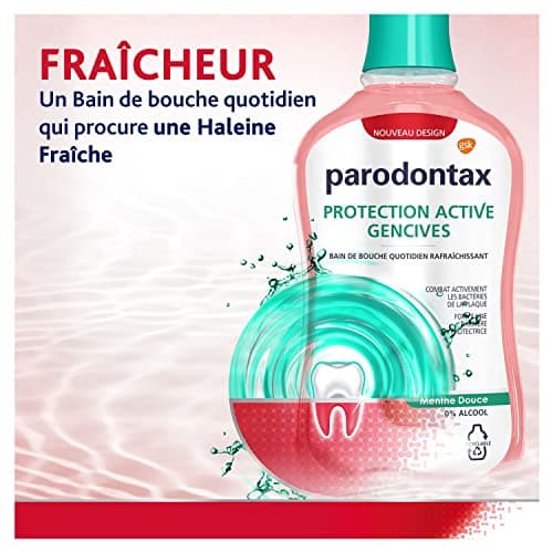 Parodontax Bain de Bouche Quotidien, Protection Active, Pour Les Gencives et Des Dents Saines, Extra Fraiche, Sans Alcool, 500 ml (Lot de 3) - Image 9