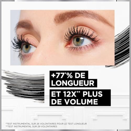 L'Oréal Paris Pro XXL Lift Mascara Professional Eyelash Enhancing Effect Double Brush Technology Long Lasting Black 12 ml - Image 5