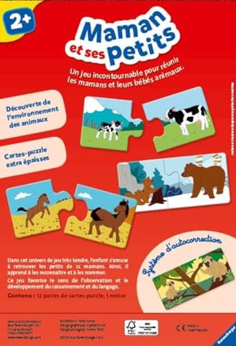 Ravensburger - Educational Game - Mother and Her Little Ones - Animal Discovery - First Association Game - Puzzle for Children Aged 2 Years and Up - 24023 - Image 4