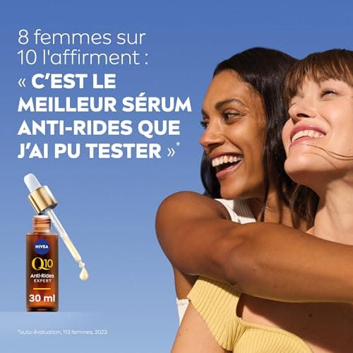 NIVEA Sérum Double Action Q10 anti-rides (1 x 30 ml), Sérum visage anti-âge raffermissant, Soin hydratant visage anti-glycation, soin Q10 Pur & Glycostop pour tous les types de peaux - Image 8