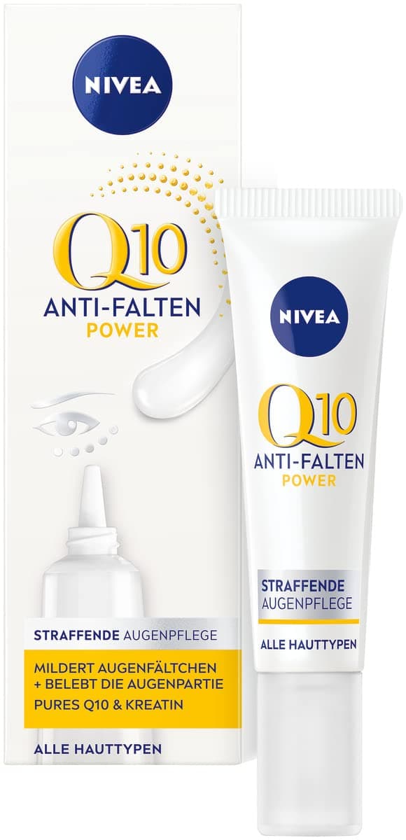 NIVEA Q10 Soin contour des yeux anti-rides et tonifiant (15 ml), crème pour les yeux contre les cernes, crème hydratante au Q10 et à la créatine pour la zone sensible du contour des yeux - Image 8