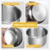 3 Litre Stainless Steel Inner Saucepan Compatible with Instant Pot, Rice Pot, 304 Stainless Steel Inner Bowl Non-Stick, Durable Pots for Multicookers, Easy - Image 3