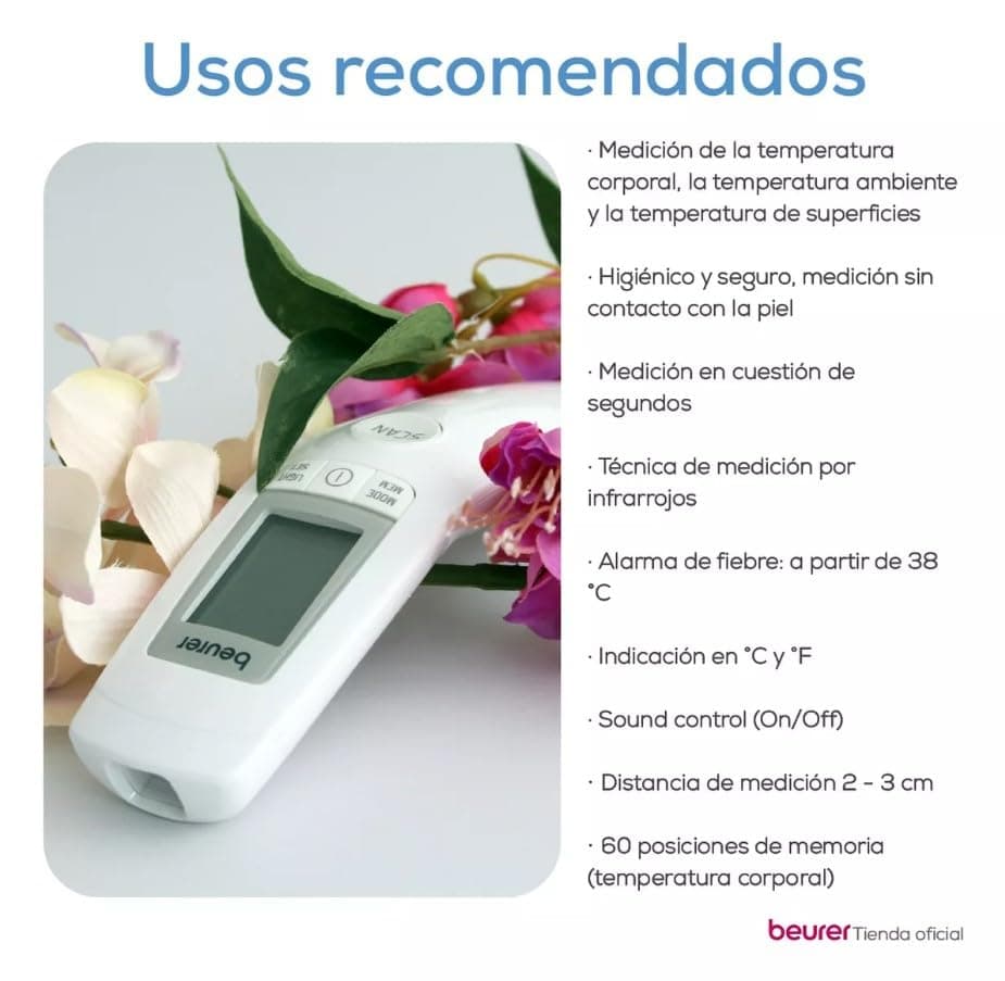 Beurer FT 90 Non-Contact Digital Infrared Thermometer/Baby Thermometer/Easy Forehead Measuring for Adults and Kids/Digital Display/with Battery, 1 Piece (Pack of 1) - Image 8