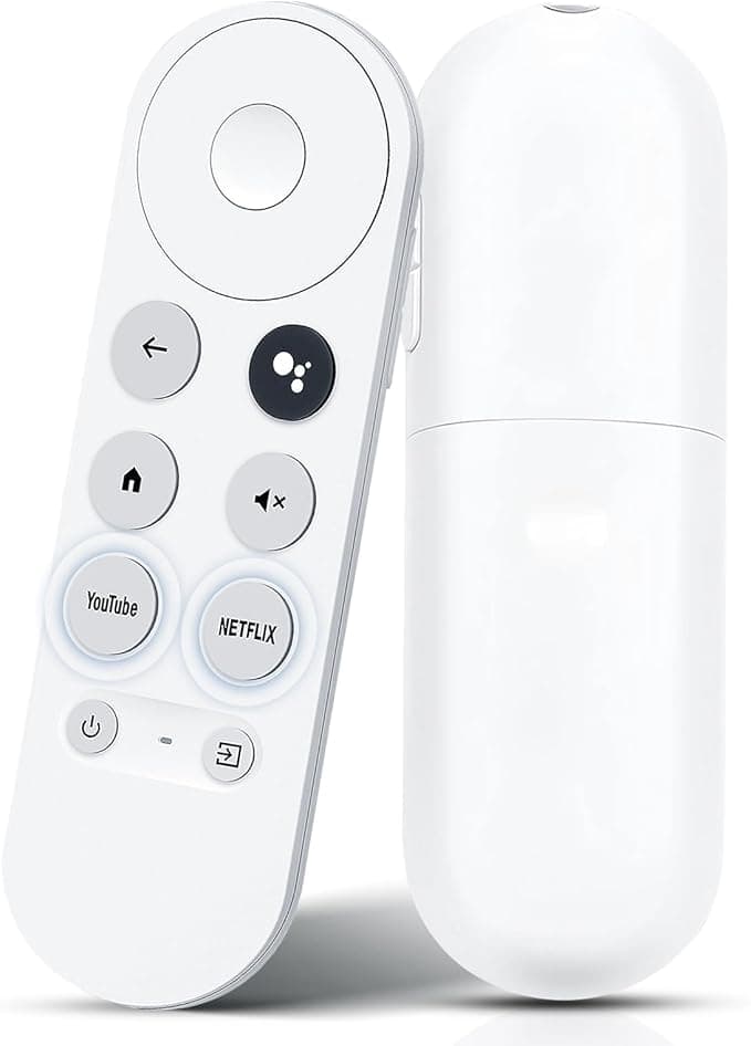 Chromecast Google TV Remote Control Bluetooth Voice with Netflix and Youtube Buttons, Universal Remote Control for Chromecast 4K Snow G9N9N (Remote Control Only)