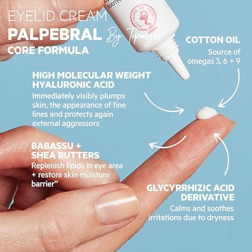 SVR Palpebral Crème by Topialyse – Soothing Anti-Scratch Care – For Sensitive, Dry and Irritated Eyelids – Hyaluronic Acid, Omega 3-6-10 – 15 ml - Image 5