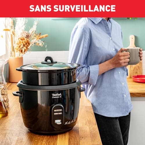 Tefal Classic 2 Rice Cooker, 5 L, 1.5 kg Rice, Automatic, Warm, Unattended, Non-stick Bowl, Easy Clean, Steamer, Black RK103811 - Image 7