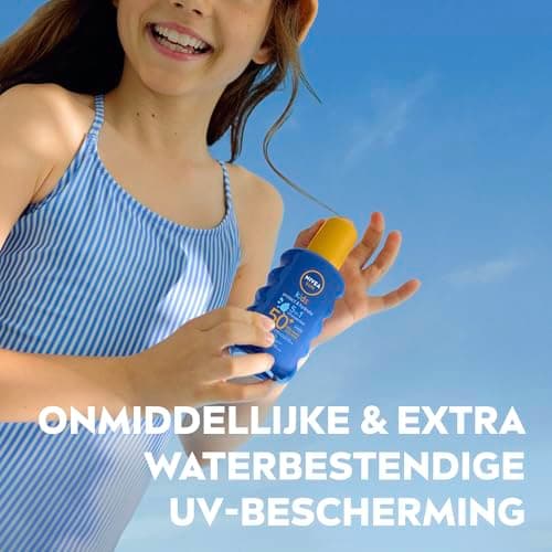 NIVEA SUN Spray Solaire Protect & Hydrate Kids Coloré SPF 50+ 200 ml — Crème Solaire résistante à l'eau — Haute Protection Visage et Corps pour la peau délicate des Enfants - Image 4