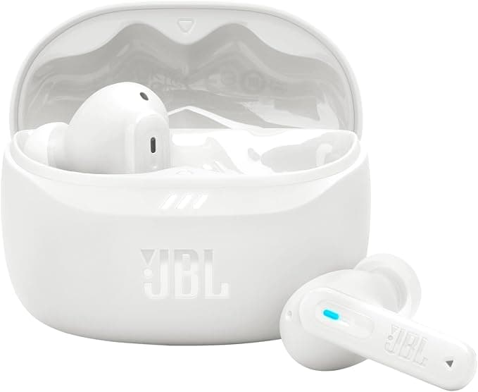 JBL Tune Beam 2, Wireless Bluetooth Headphones, Noise Reduction, 48 Hours Battery Life, IP54 Water and Dust Resistance, Multi-Point Connection, In-Ear Design, White - Image 1
