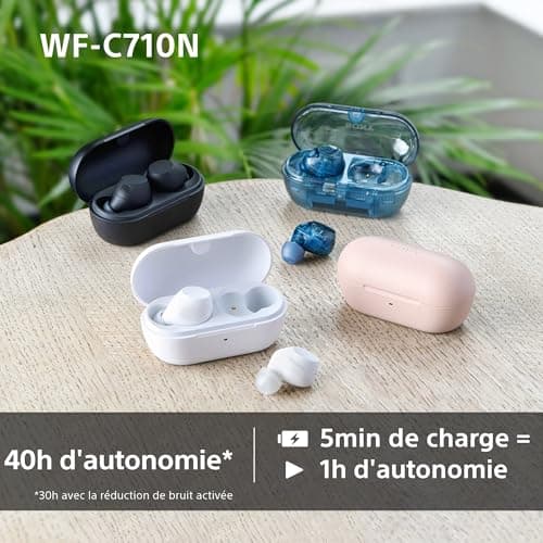 Sony WF-C710N - Wireless Noise Cancelling Earbuds, Lightweight Earphones, Touch Controls, Multipoint Connection, IPX4, Up to 40 HR Battery, Fast Charge, iOS and Android - Pink - Image 7