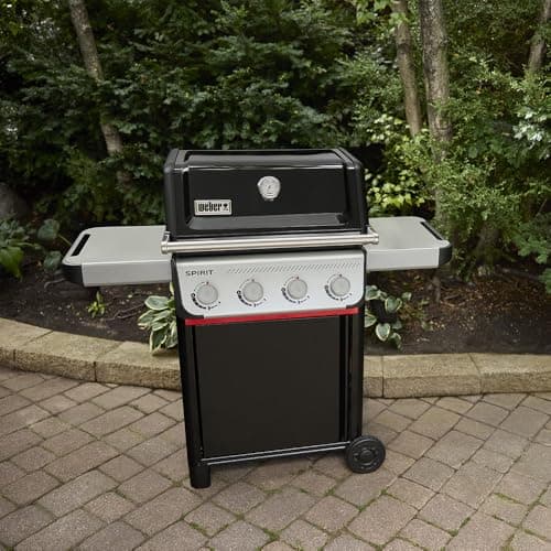Weber Spirit E-410/4 Burner Gas Grill, Durable Wheels, Heat Retaining Even Grill, Cooking Surface 51 x 46 cm, Compatible with Works Side Rails, Black/Silver - Image 3