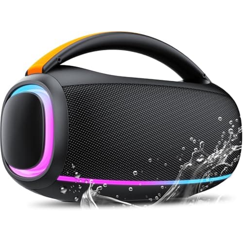 Bluetooth 5.4 Portable Speaker with Powerful Bass, 80W Bluetooth Speaker, Battery Life 30hrs RGB Lights, Pairing TWS, IPX7, AUX, TF, for Outdoor/Party/Travel - Image 2