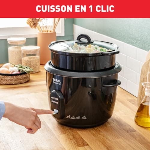 Tefal Classic 2 Rice Cooker, 5 L, 1.5 kg Rice, Automatic, Warm, Unattended, Non-stick Bowl, Easy Clean, Steamer, Black RK103811 - Image 6