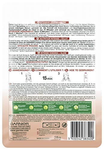 GARNIER Skin Active - Masque Visage Tissu Nutri Bomb - Nutrition Intense & Revitalisant - Lait de Coco & Acide Hyaluronique - Vegan & Cruelty Free - Peaux Sèches & Fatiguées - x1 - Image 3