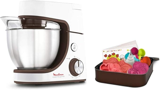 Moulinex QA51K110 Masterchef Gourmet Baking with Kids Pastry Processor, Stainless steel, 4.6 liters, STAINLESS STEEL