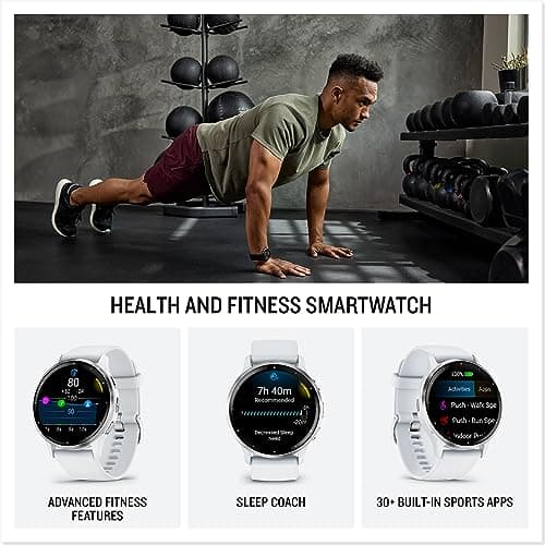 Garmin Venu 3S – GPS Sport and Health Smart Watch – Soft Gold with Linen Strap - Image 3