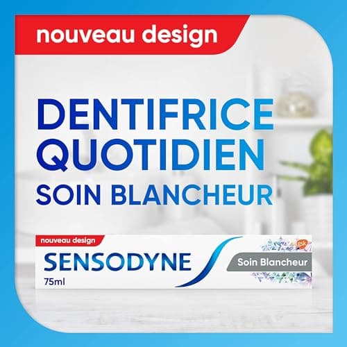 SENSODYNE - Dentifrice Soin Blancheur - Cliniquement Prouvé pour Soulager la Sensibilité Dentaire - Aide à Eliminer les Taches Dentaires Pour des Dents Plus Blanches - 6 x 75 ml - Image 5