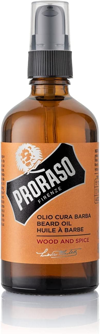 Proraso | Huile à barbe Wood & Spice (flacon-pompe de 100 ml) – Huile pour barbe adoucissante et protectrice pour barbes longues et hirsutes – Fabriquée en Italie - Image 10