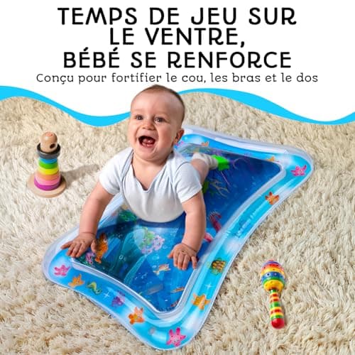 Baby Water Mat - BPA Free Inflatable Sensory Play Mat | Baby Activity & Motor Skills - Non Toxic Water Play Mat Avec Maman - Image 3