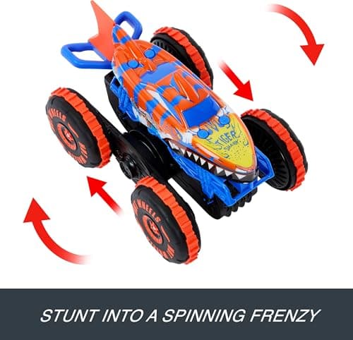 Hot Wheels Monster Trucks RC Vehicle Tiger Shark Escalator with 3 Game Modes for Running, Climbing and Stunts, JFR39 - Image 5