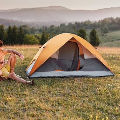 Amazon Basics Camping Dome Tent with Canopy and Carry Bag, 3 Season Tent Waterproof Easy Set Up Camping Tent for 6 People - Image 7