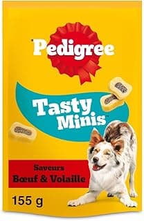 PEDIGREE SA Recompense Tasty MINIS Bouchées Fourrées saveur Boeuf & Volaille - Pack de 6