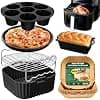23-25 cm Air Fryer Accessory, Silicone Air Fryer Mould for Russell Hobbs Air Fryer XXL 8L/8.3L, Air Fryer Mould with Air Fryer Grill, Toast Grill, Cake Mould - Image 2