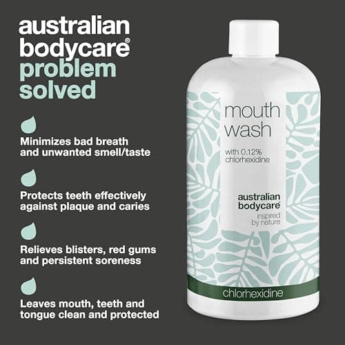Mouthwash with Chlorhexidine & Tea Tree Oil - 500ml | Treats and Relieves Painful and Bleeding Gums | For Healthy Oral Hygiene Without Bad Breath | 100% Vegan - Image 5
